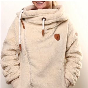 Wanakome Bliss Sherpa Ivory Hoodie